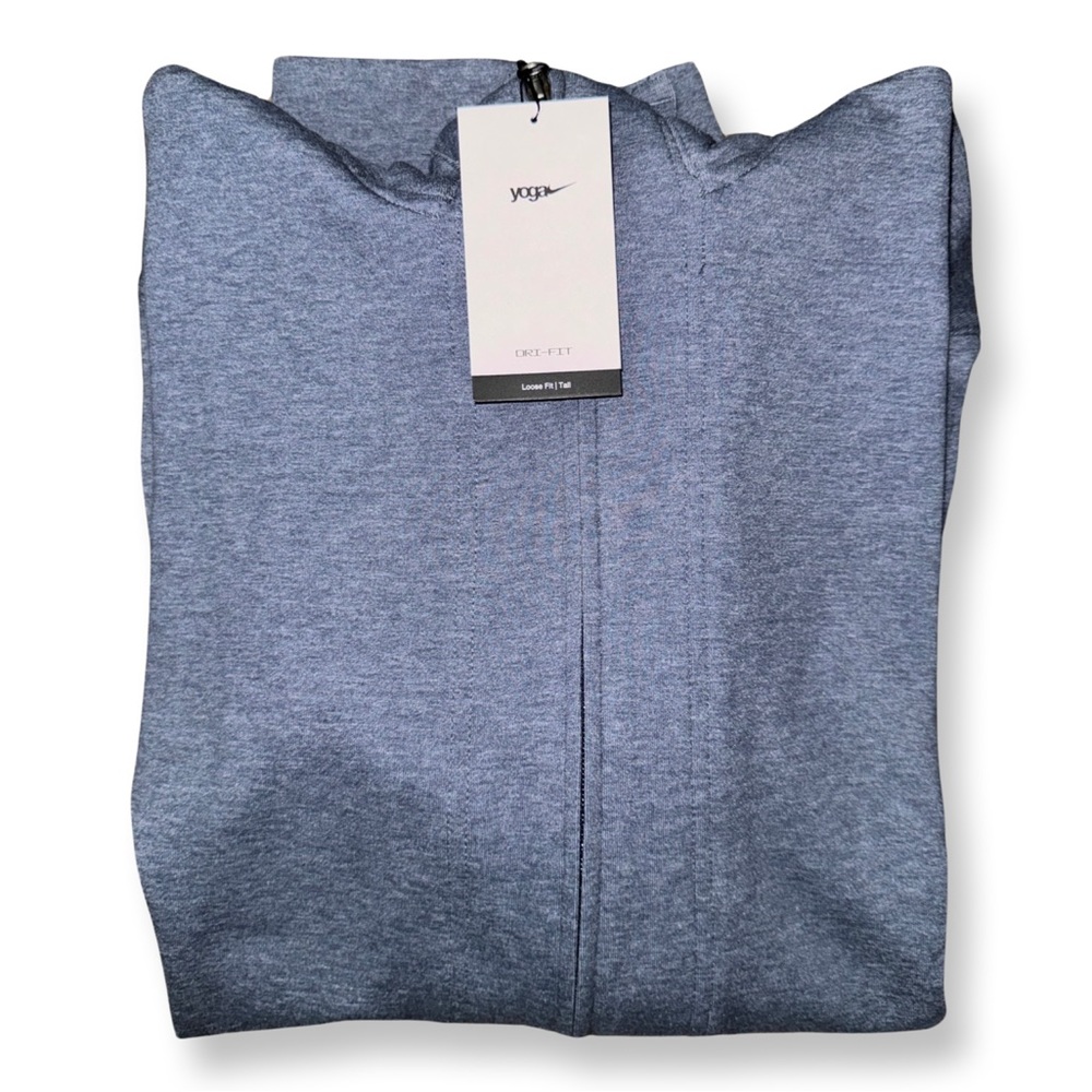 Nike Yoga DRI-Fit Restore Full Zip Fleece Hoodie in Blue DQ4876-410 - Picture 6 of 15